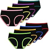 Mesachy Girls Underwear Cotton Panties for Teens Girl Kids Briefs Pack of 8