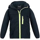 M2C Boys Girls Hooded Windbreaker Fleece Lined Softshell Jacket