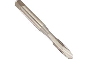 YG-1 K9 Series Vanadium Alloy HSS Spiral Pointed Tap, Uncoated (Bright) Finish, Round Shank with Square End, Plug Chamfer, 10