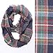 Lucky Leaf Women Winter Checked Pattern Cashmere Feel Warm Plaid Infinity Scarf