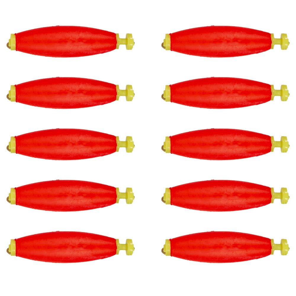 ANCLLO 10pcs Red Fishing Foam Float Classic Fishing Bobbers
