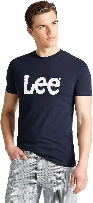 - T Shirt Herren - Regular Fit - Wobbly Logo Tee - Navy Drop
