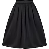 Taydey A-Line Pleated Vintage Skirts for Women