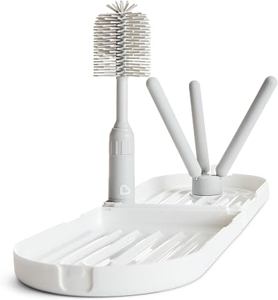 Munchkin Travel Drying Rack with Bottle Brush and Extendable Brush