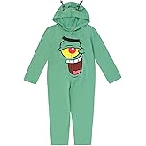 Nickelodeon SpongeBob SquarePants Zip Up Cosplay Costume Coverall Newborn to Big Kid Sizes (0-3 Months - 18-20)