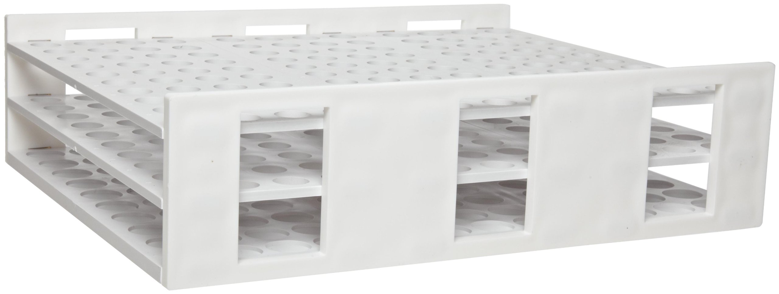 Bel-Art F18871-0000 Radioimmunoassay Tube Rack; 13-16mm, 120 Places, 13¹⁄₄ x 10¹⁄₄ x 3¹⁄₂ in., Polypropylene