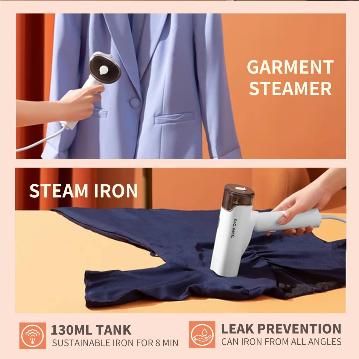 1000w travel garment steamer handheld mini steam iron