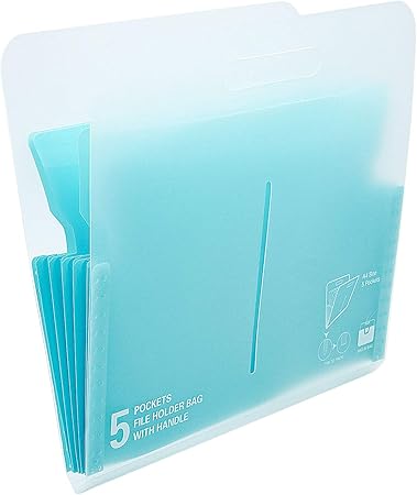 Amazon ファイル クリアファイル 仕切り 5ポケット 最大0枚 収納 ファイルケース 持ち運び ポータブルデザイン便利 文房具 オフィス用品 文房具 オフィス用品