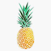 Artsy Pineapple Sticker Decal Vinyl Bumper Stickers Waterproof 5"