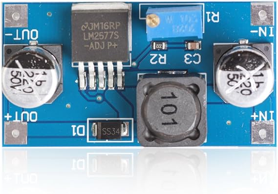 Amazon Com Input Voltage 3 34v Lm2577 Dc Dc Adjustable Step Up Car Electronics