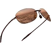 MAXJULI Polarized Sport Sunglasses for Men Women TR90 Rimless Frame for Running Fishing Baseball Driving 8249