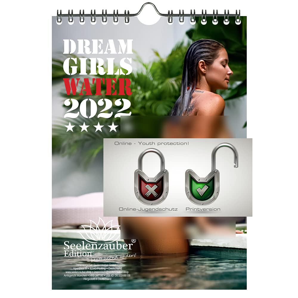 Seelenzauber Sexy Water Girls DIN A5 Calendar for 2022 Erotic - Soul Magic, K2022-5W-00530-D-0