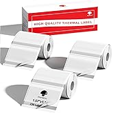 Phomemo Labels- 3 Rolls Thermal Clear Label- M110/M221/M220/M120/M200 Transparent Thermal Paper 1.57"x1.18"(40x30mm)- Sticker Label for Logo/Barcode/Stickers/Address Labels