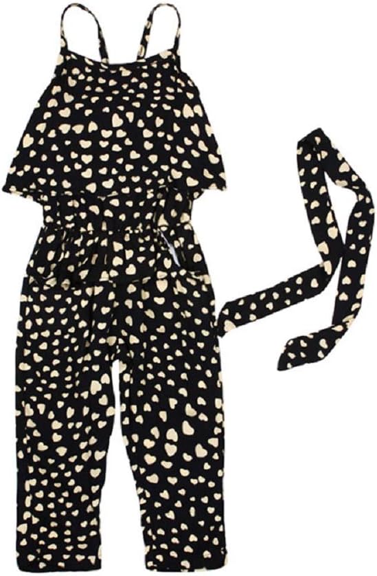KIDSA 1-7T Baby Toddler Little Girls One-Pieces Floral Corset Romper Jumpsuit Harem Pants