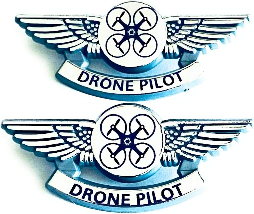 Aviator Pilot Wings Plastic Pins Pinbacks Badges Lot of 2