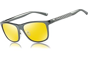 BIRCEN Night Vision Glasses for Driving: HD Anti Glare Metal Frame Men Night Driving Glasses