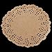 Juvale Brown Scalloped Paper Placemats - 1000-Pack, 4-Inch Round - Rustic Lace Cake Doilies & Drink Doilies - Disposable Table Decoration for Wedding & Party - Decorative Paper Rounds