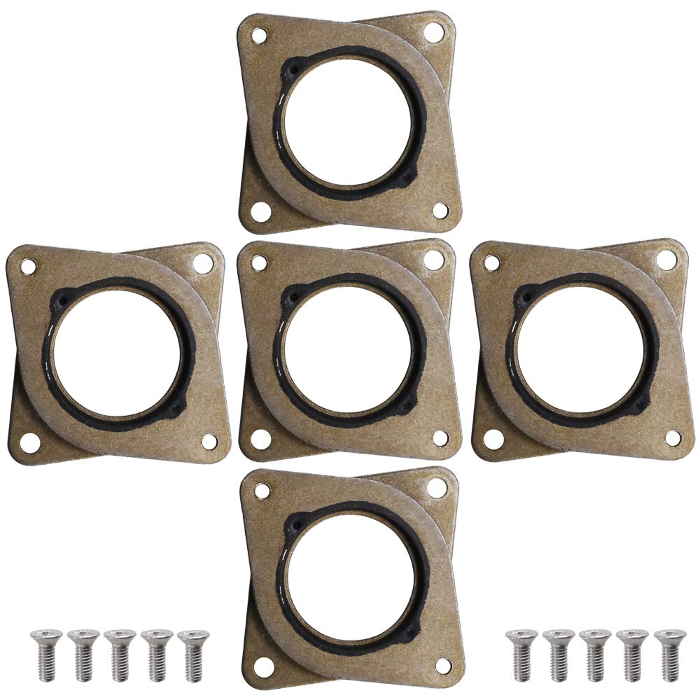NACTECH 5Pcs Stepper Damper NEMA 17 Steel & Rubber Stepper Motor Spacer Damper Vibration Shock Absorber Pad Washer with 10Pcs M3 5mm Screws for CNC 3D Printer Ender 3 Creality CR-10 CR-10S