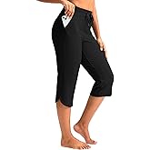 Pudolla Women's Swim Capris 18" Quick Dry UPF50+ Swimsuit Pants Long Board Shorts for Women with Pockets