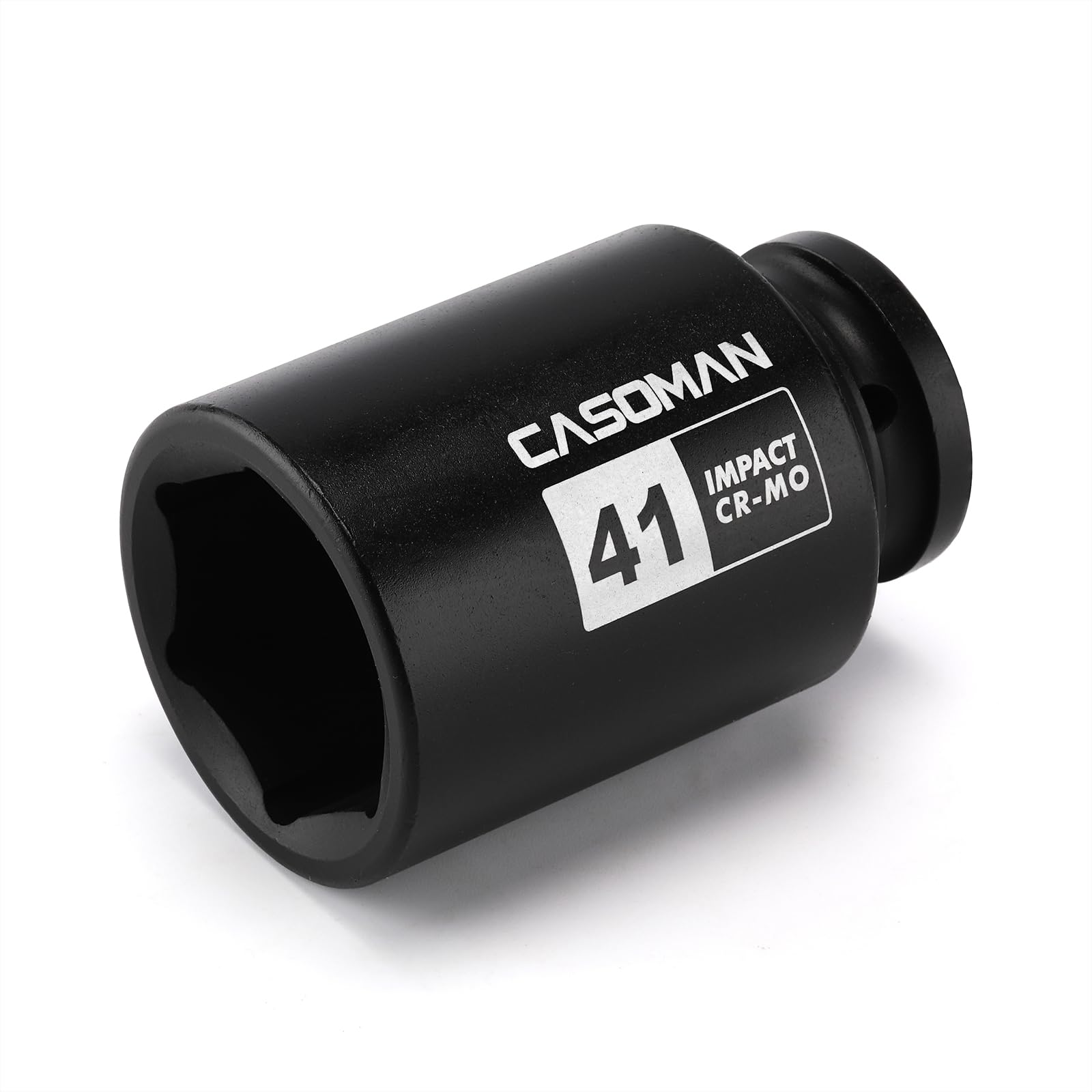 CASOMAN 3/4" Drive Deep Impact Socket-41mm, Jumbo Impact Socket, Metric, 6-Point, CR-MO, Black Phosphate Finish — image 1