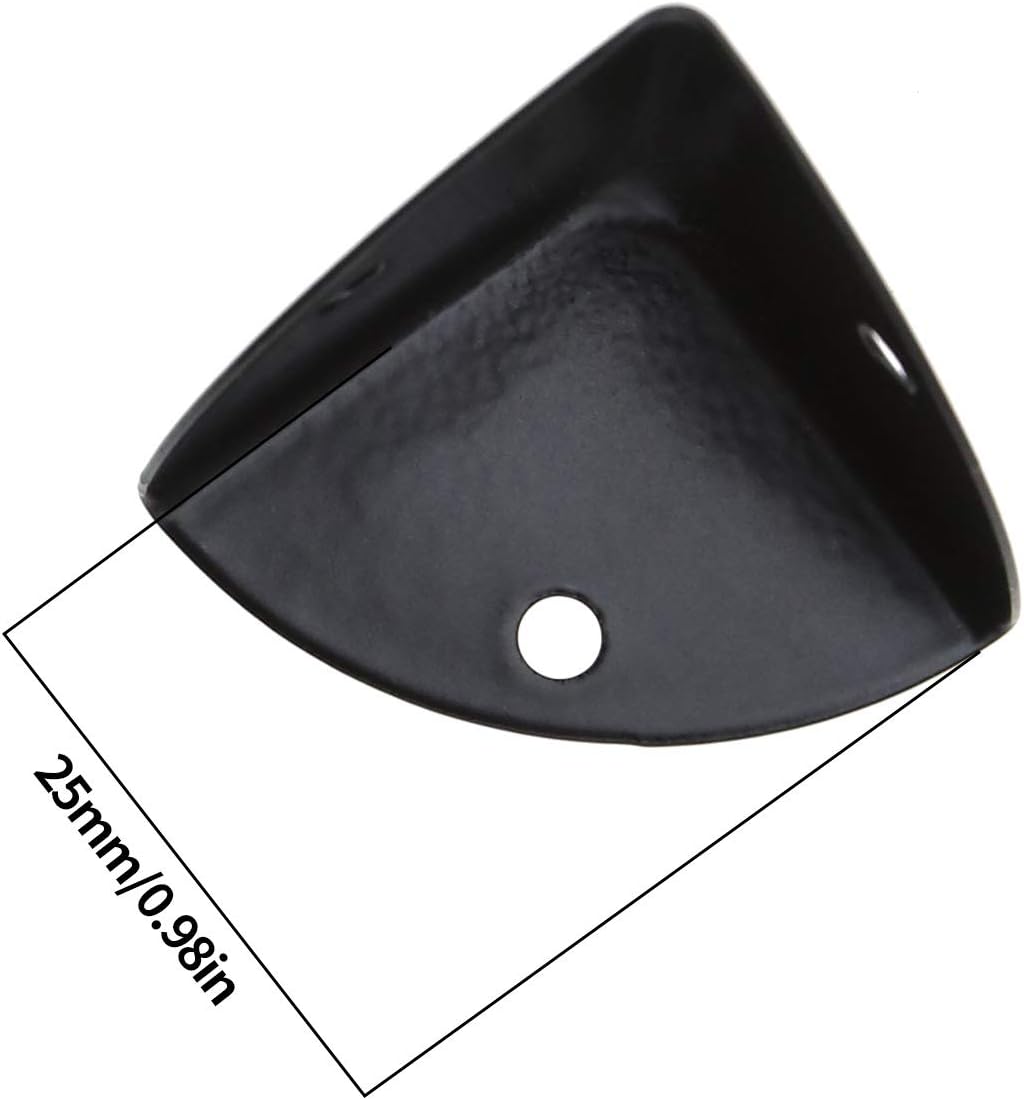 Create idea 12pcs Black Corner Brace Decorative Protectors Wrap Angle Edge Guard Cover Brackets 25mm for Wooden Case Trunk Box Flightcases - Image 4