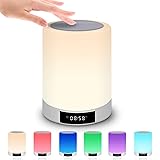 Night Light Bluetooth Speaker with Alarm Clock