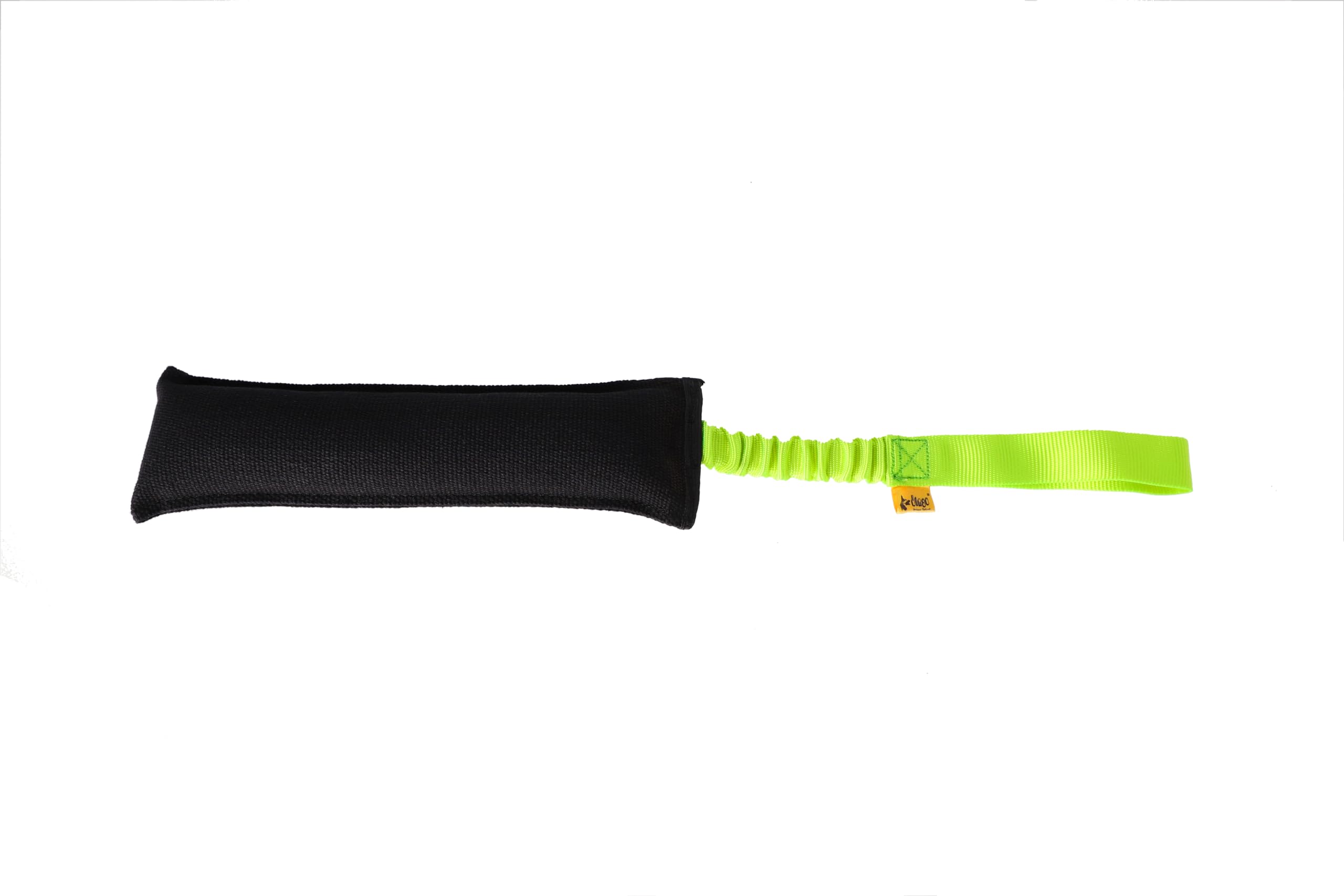 Dingo Bite Tug Agility Bungee Dog Toy Black with Green Handle 15594