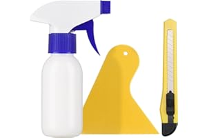 Haton Window Tint Kit, Window Film Installation Kit, 3 Pieces Complete Application Tools, Vinyl Wrap Set for Home Office Car Glass, Protective Tinting Set lnclude Spray Bottle, Squeegee, Cutter