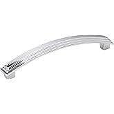 Elements 351-128PC Calloway Collection 128mm Center Stepped Square Cabinet Pull, Polished Chrome Finish