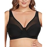 Minimizer Bra for Women Plus Size Underwire Full Coverage Lace Bra, Comfortable for Daily Wear