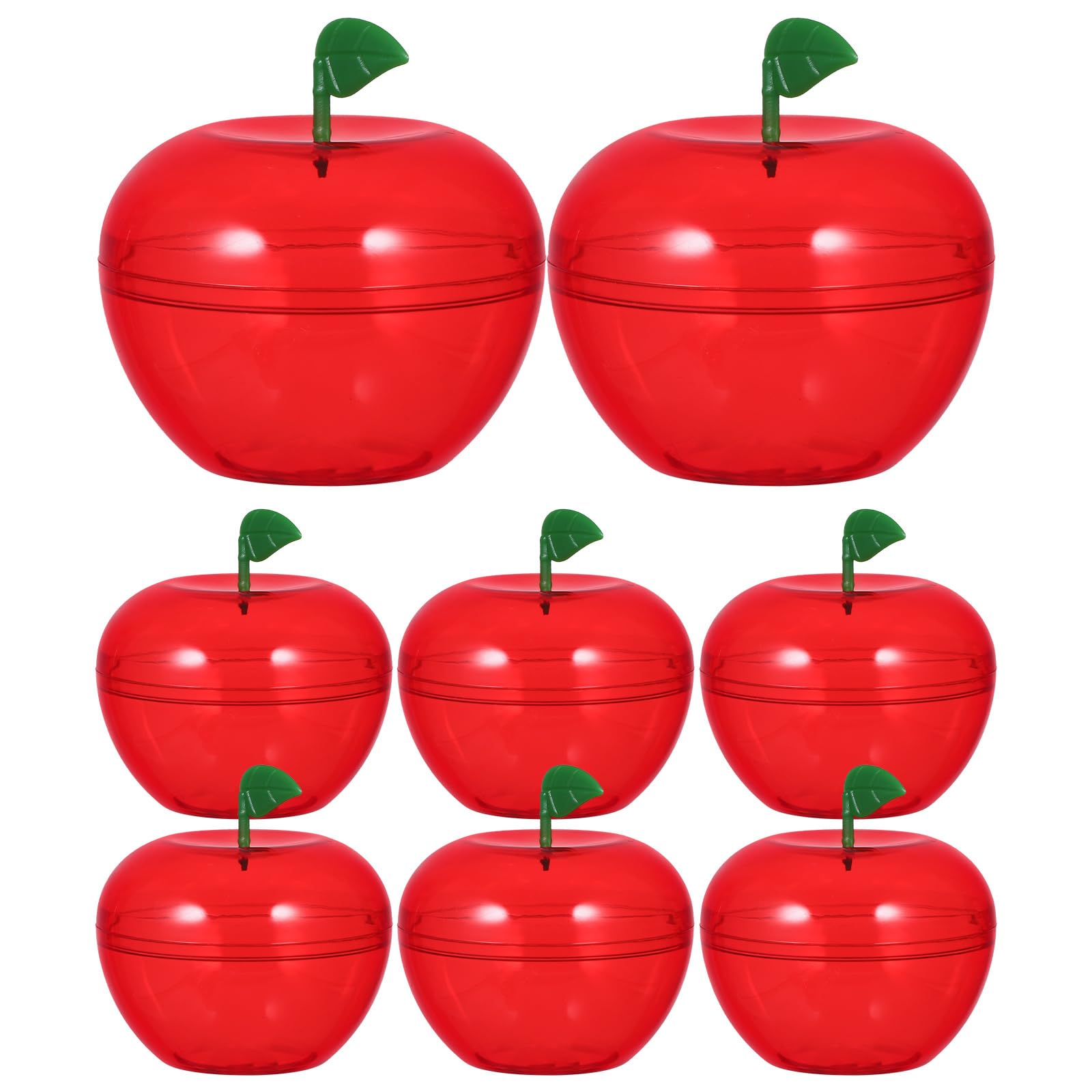 MAGICLULU 8PCS Fillable Red Apple Container Apple Shape Christmas Container Chocolate Container for Xmas