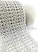 Perfectmaze 10 Yards (30 Feet) Diamond/Flower/Pearl Mesh Rhinestone Ribbon Wrap for Wedding, Party, and Events Decoration (Vintage, Silver)