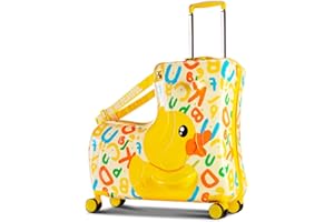 BDUCK+ B.Duck Kids Luggage, Kids Ride On Luggage [Safe & Comfortable] 20 inch Ride On Suitcase for Kids Scooter Suitcase Best Gift for Kids Toddler Kids Suitcase