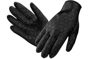 IPENNY Neoprene Wetsuit Gloves Super Stretch Diving Gloves 1.5mm Anti-slip Scuba Surfing Swimming Snorkelling Gloves Sailing Kayaking Canoeing Watersports Activities Thermal Gloves for Adults and Juniors