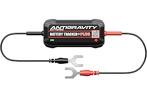 Antigravity Batteries Bluetooth Battery Tracker PLUS - GPS Tracker with Long Battery Life for Vehicles, Trailers, ATVs, Car Tracker, 6V, 12V, 24V Lithium Battery Monitor, Real-Time GPS Tracker - Black