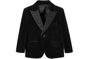SOBRISAH Little and Big Boy's Formal Blazers Casual Button Suit Jackets Dress School Sport Coats