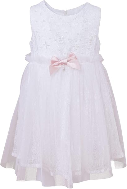 Lcg Antonia Taufkleid Festkleid Blumenmadchen Sommer Kleid Weiss Amazon De Bekleidung