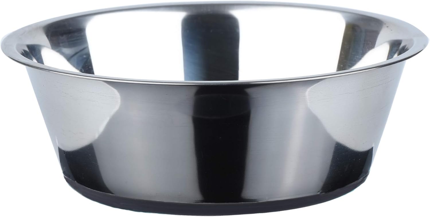 PEGGY11 No Spill Non-Skid Stainless Steel Deep Dog Bowls