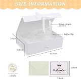 Grantop Luxury Magnetic Gift Box with Lid Ribbon Greeting Card 23x17x7cm White view 2