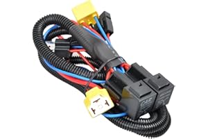 AIXXCUVQ H4 LED Headlight Wiring Harness Relay Harness Kit Wiring for Car Wiring Harness for 9003 H6054 H5054 6014 6052