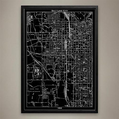 Salt Lake City Map Print, Wall Art for your Home or office Decor