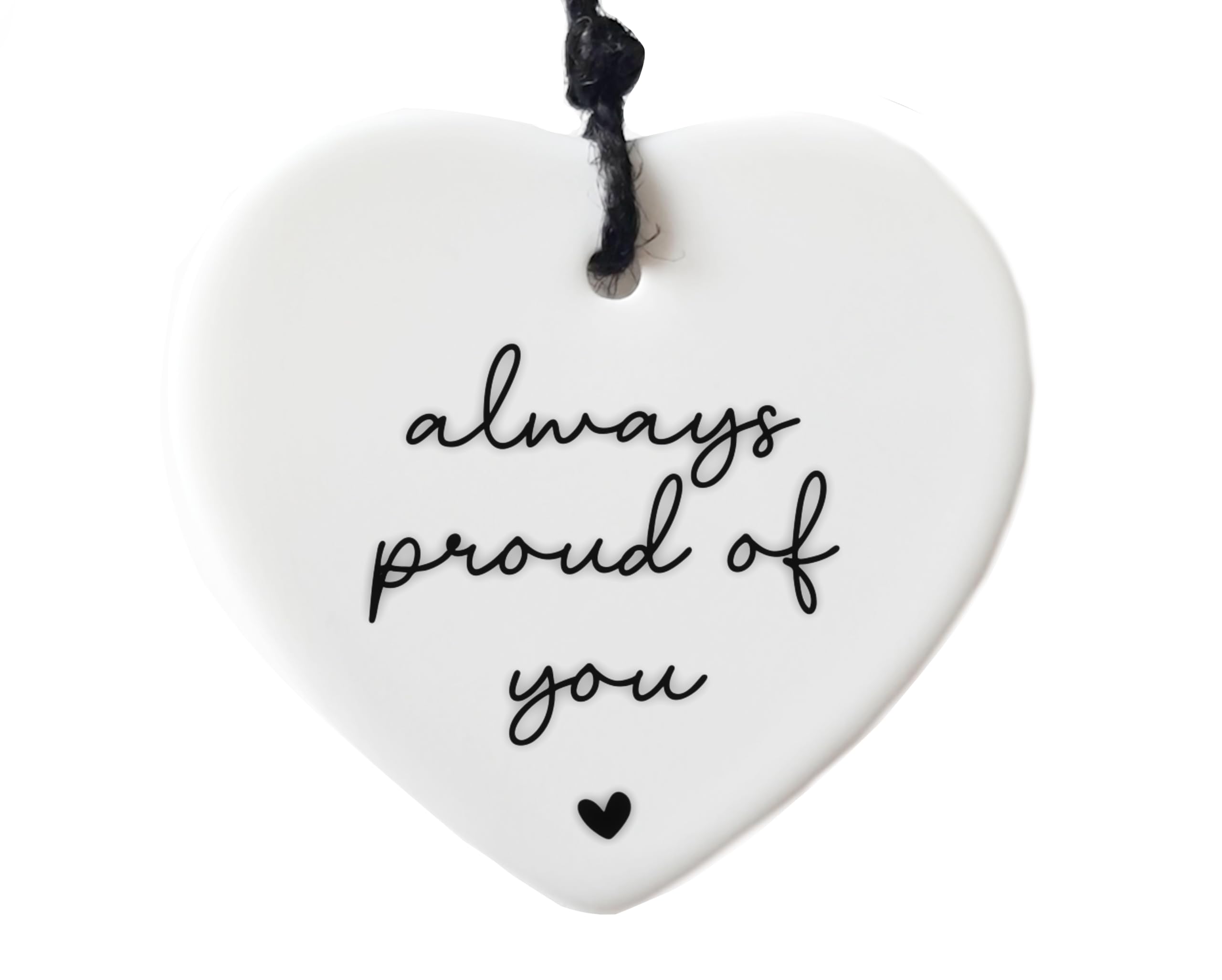 Always proud of you ceramic heart keepsake, Congratulations, New Job, Exam Results