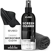 Screen Cleaner Spray and Wipe - TV screen cleaner spray and 2 Microfiber cloths, Computer Screen Cleaner, TV screen cleaner for Smart TV &amp; Monitor, Laptop, MacBook, iPad and Electronic Devices - (2oz)