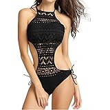 Starryflashing Maternity Swimwear TankiniWomen One Piece Swimwear ❀ Ladies Solid Strappy Bandge Hollow Out Bikini Fashion Lace Up Swimsuit Bathing Suit Push Up