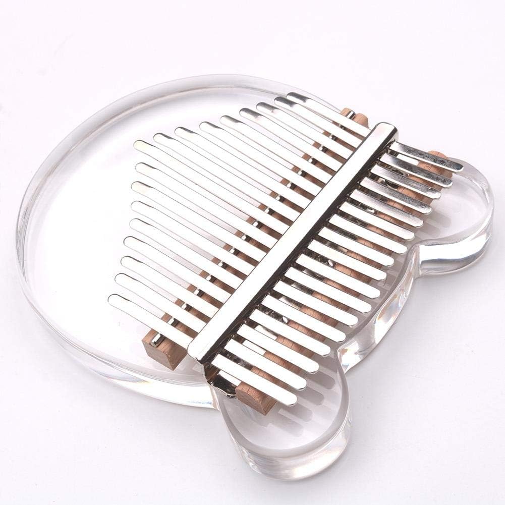 Crystal Transparent Carimba/Thumbiano 17-Tone Acrylic Plate Kalimba Finger Piano Delicate and Beautiful Comfortable Feeling Easy to Learn Best Gift for Relatives
