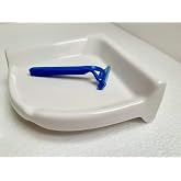Bright White Ceramic Corner Shower Shelf Ledge Soap Tray Arctic White Daltile Color 0190 Medium 7.5 inch