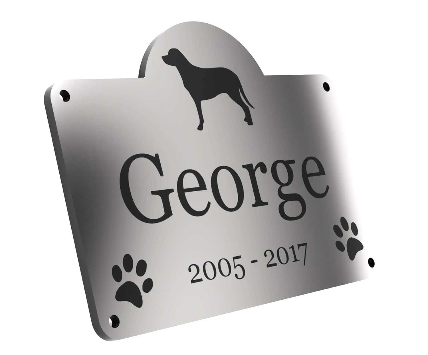 OriginDesigned Personalised Pet Dog Memorial Plaque Outdoor Garden Waterproof Amazon.co.uk