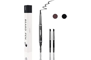 Beard Filler for Men - Water Resistant, Sweat Proof, Long Lasting & Natural Finish Barber Pencil, Mustache Repair Shape, Two 