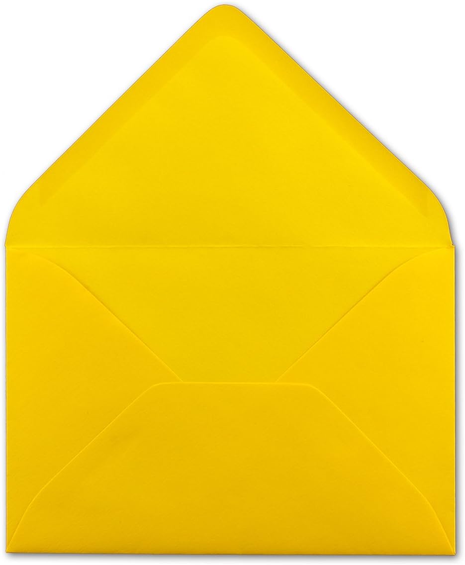 Neuser FarbenFroh C5 Envelopes, 229 x 162 mm, Self-Adhesive 25 Umschläge 12-Honiggelb, 12-Honey yellow - Image 4