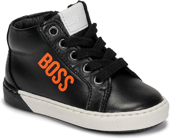 Zapatillas Altas de Cuero BOSS Infantil: Amazon.es: Zapatos y complementos